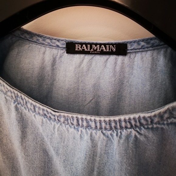 💯Authentic Balmain Denim T-Shirt - Picture 4 of 4